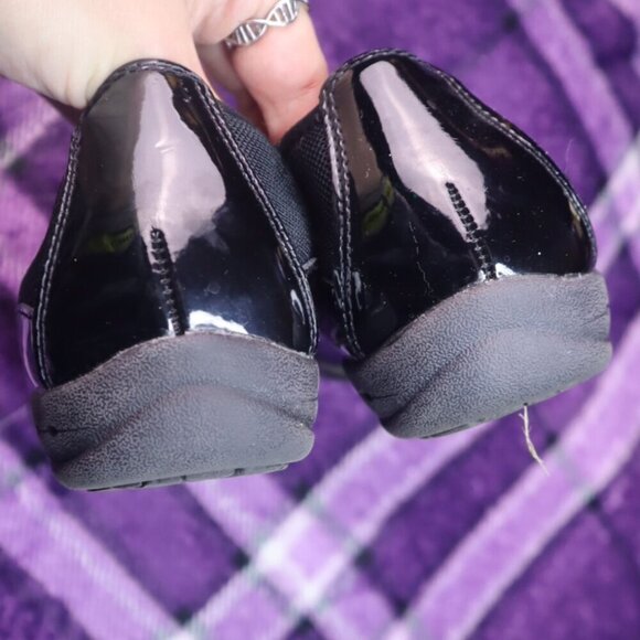 BLACK FLATS 7 Earth Spirit Laced Stretch Elastic Slip-on Work Office Classic - Picture 6 of 9